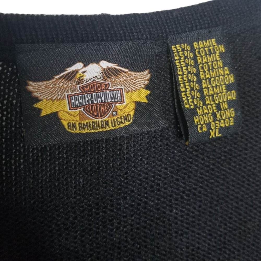 Harley Davidson Womens Size XL Top Knit Motorcycle Crew Neck Pullover Biker - Picture 7 of 7